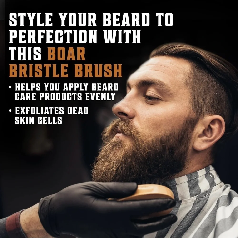 2 Pack NIB Beard Comb & Brush Set w/ Travel Pouch